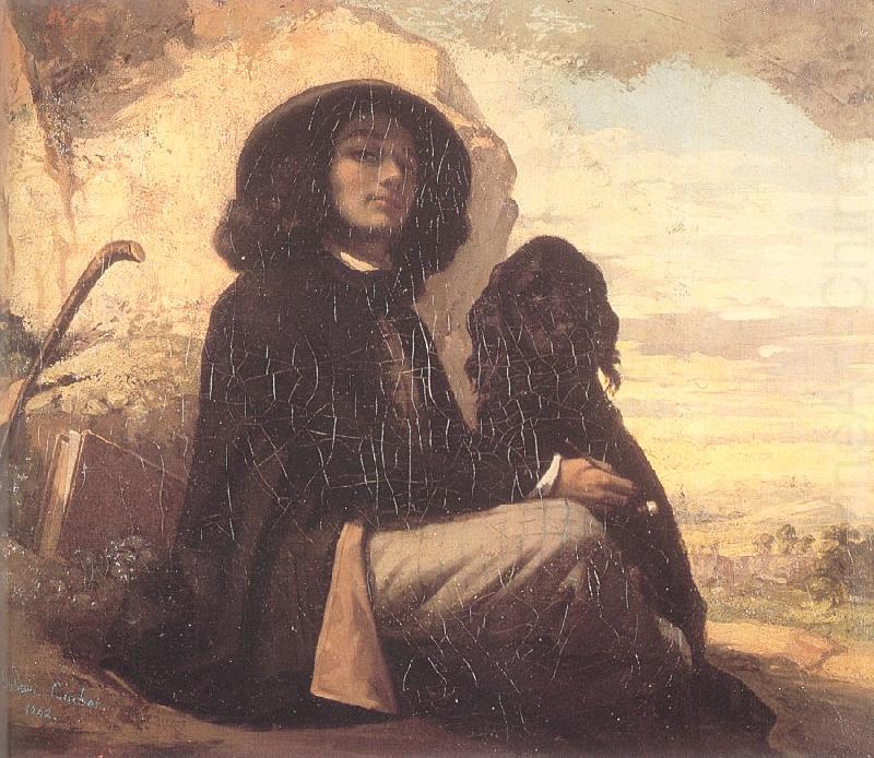 Self-Portrait (Courbet with a Black Dog), Courbet, Gustave